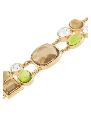 Susan Caplan Vintage 1980s D'Orlan gemstone-embellished bracelet - Gold - サムネイル3