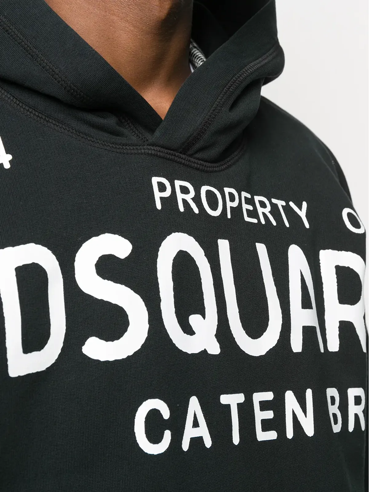 DSQUARED2 プリント柄フード付きスウェットシャツ - ブラック - 画像5