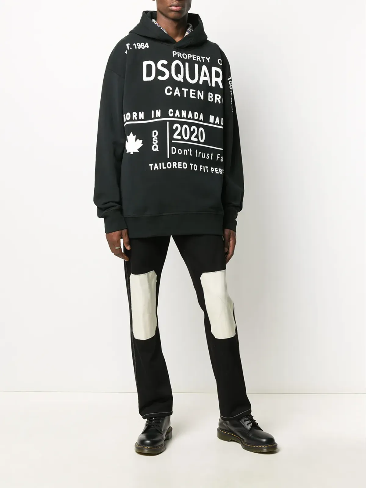 DSQUARED2 プリント柄フード付きスウェットシャツ - ブラック - 画像2
