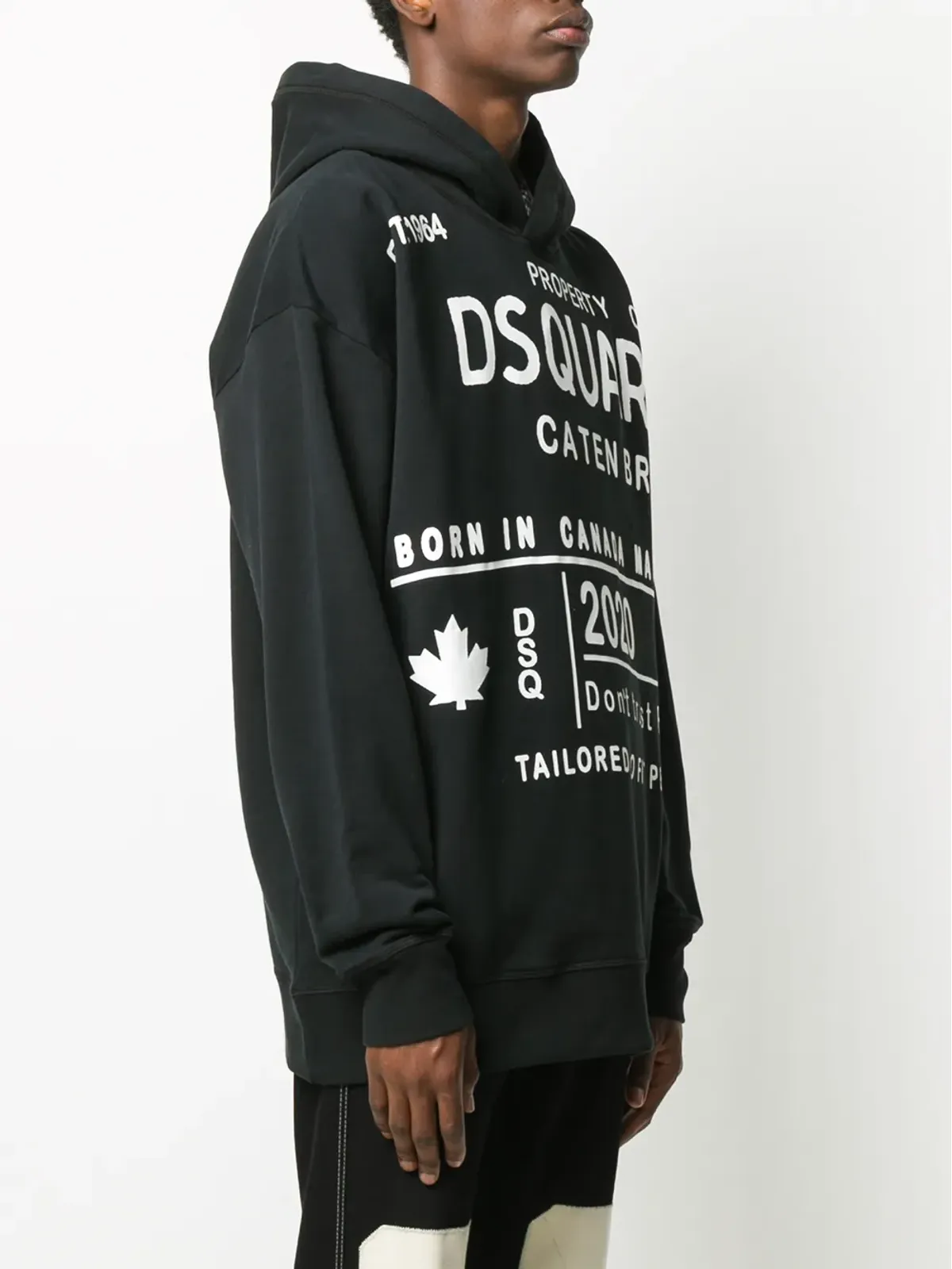 DSQUARED2 プリント柄フード付きスウェットシャツ - ブラック - 画像3