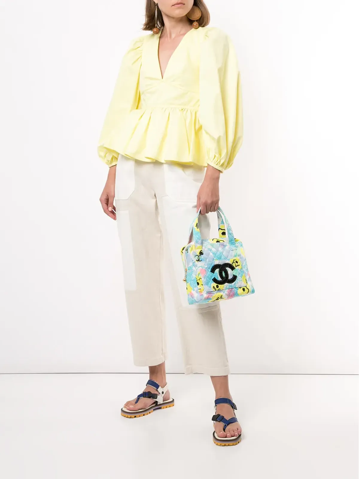 CHANEL Pre-Owned 1997 フラワーCC トート - マルチカラー - 画像2
