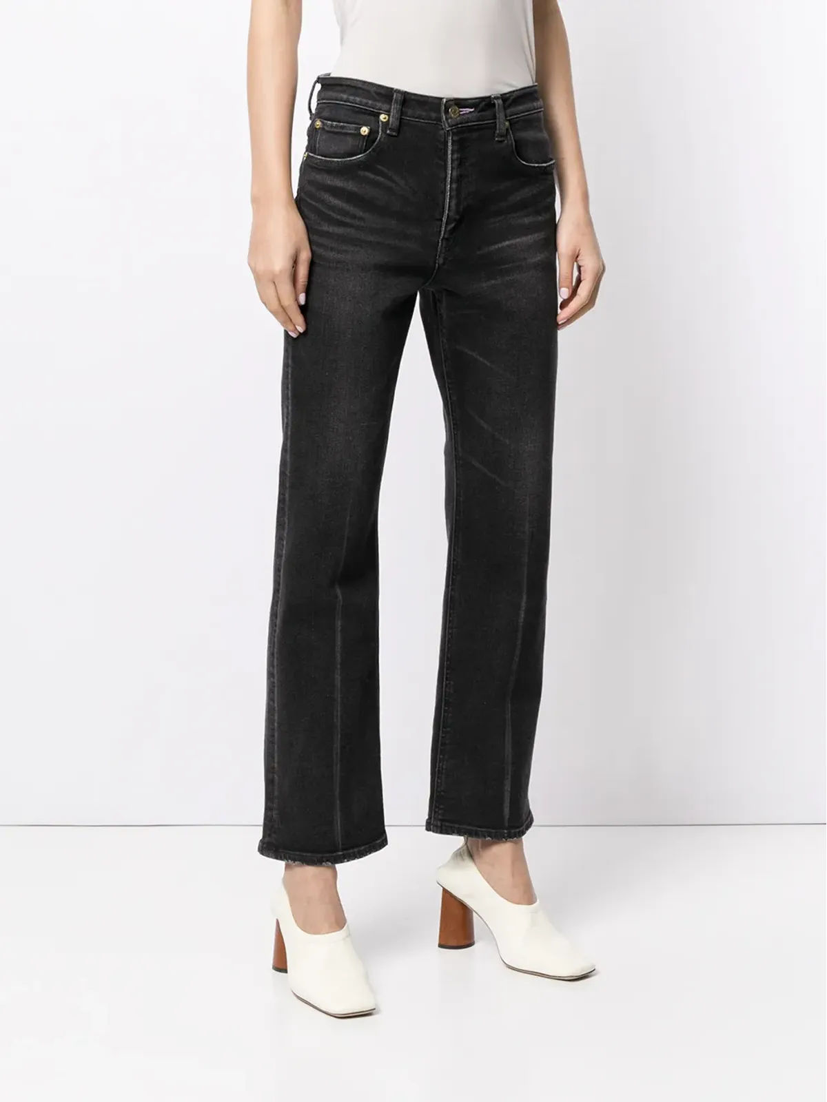 Tu es mon Tresor The Amethyst bootcut jeans - Black - 画像3