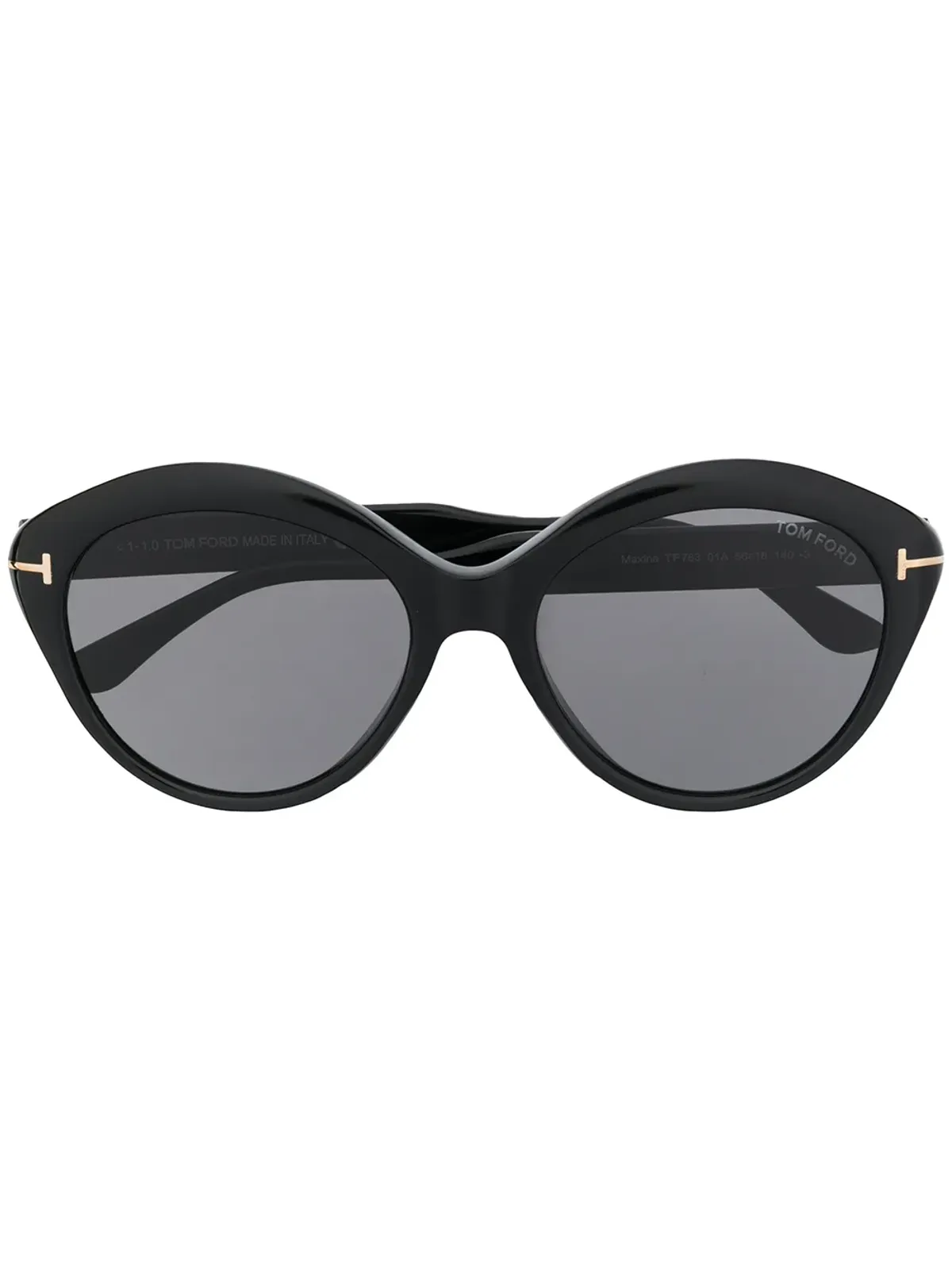 TOM FORD Eyewear FT0763 01A round-frame sunglasses - Black - 画像1