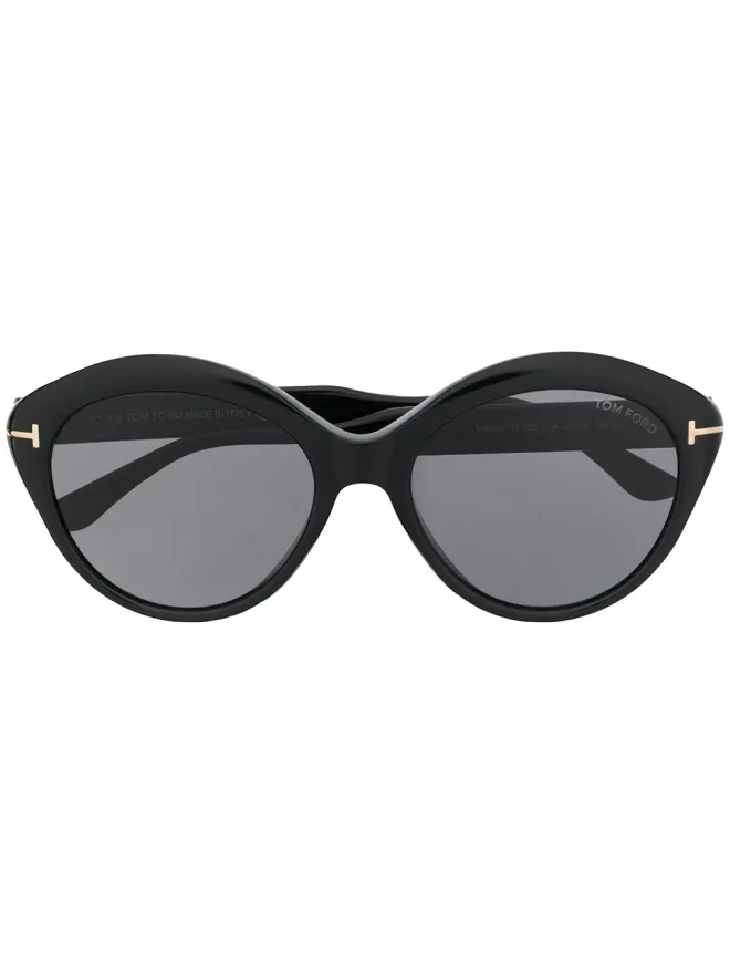 TOM FORD Eyewear TOM FORD Eyewear FT0763 01A round-frame sunglasses - Blackの商品画像