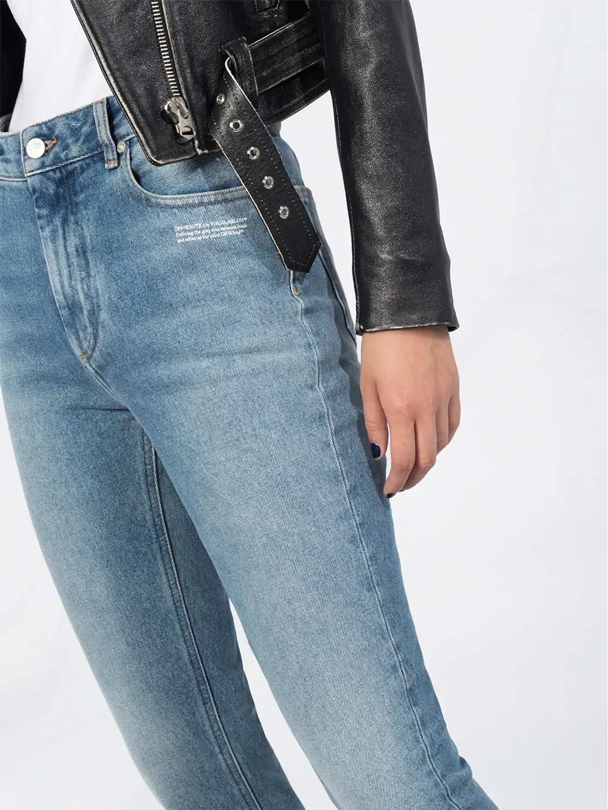 Off-White フェードエフェクト・スリムフィットジーンズ - 画像5