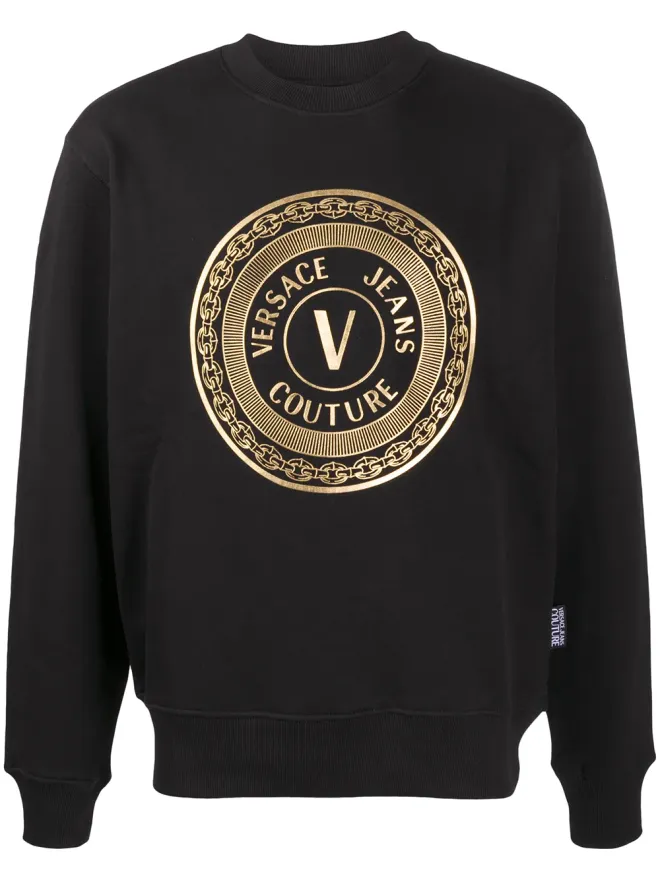 Versace Jeans Couture Versace Jeans Couture メタリックロゴプリント ジャンパー（ブラック）の商品画像