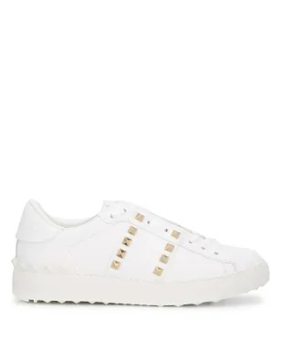Valentino Garavani Rockstudスタッズ付きレザースニーカー（ホワイト） - サムネイル1