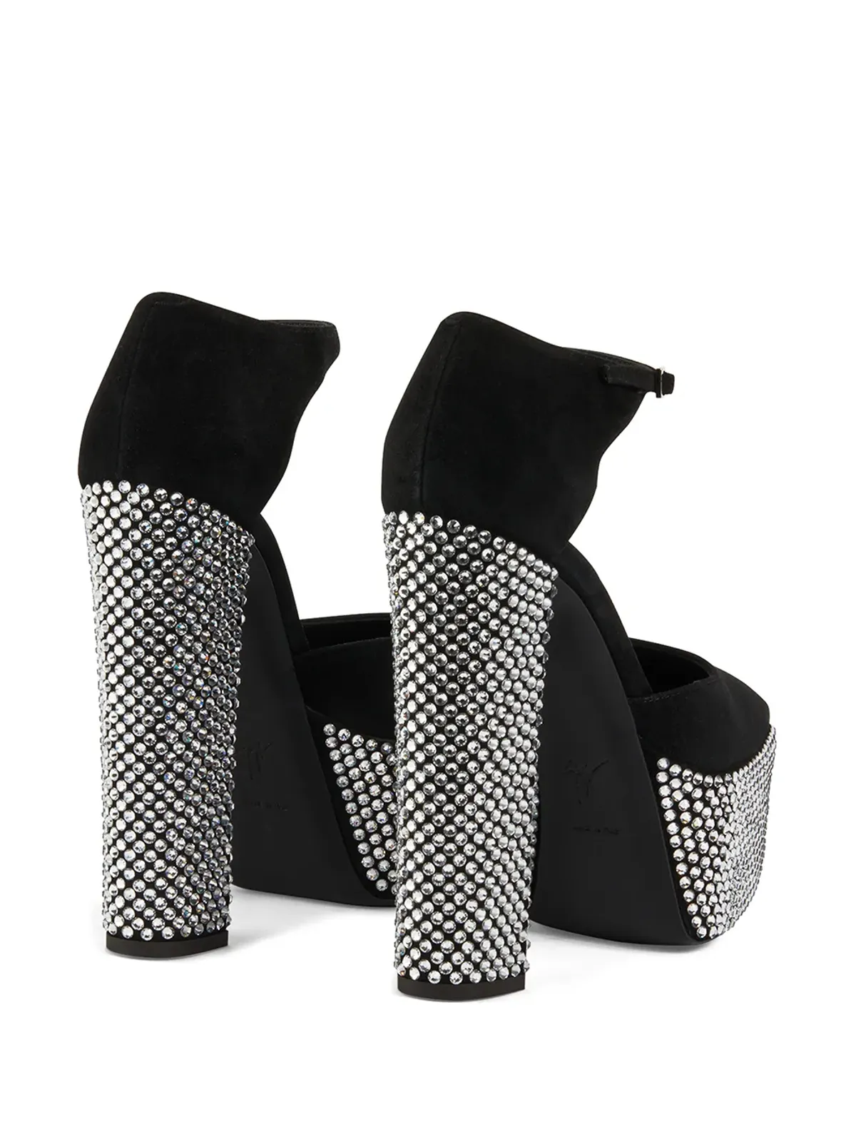 Giuseppe Zanotti クリスタル装飾プラットフォームサンダル - 画像3