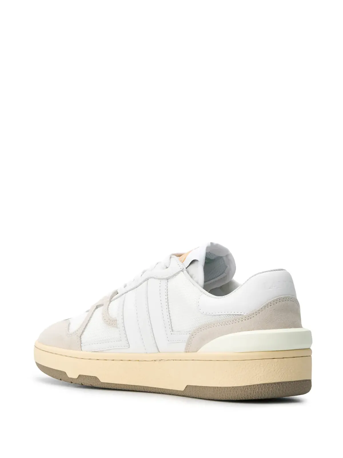 Lanvin クレイレザー ロー・トップスニーカー ホワイト - 画像3