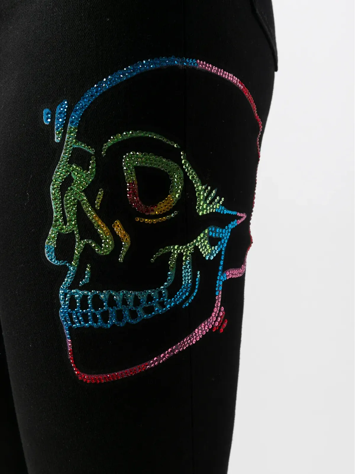 Philipp Plein クリスタルスカル装飾レギンス - 画像5