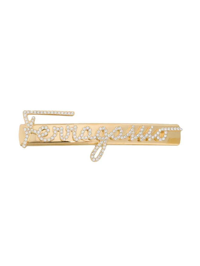FERRAGAMO Ferragamo ラインストーン付きヘアクリップの商品画像