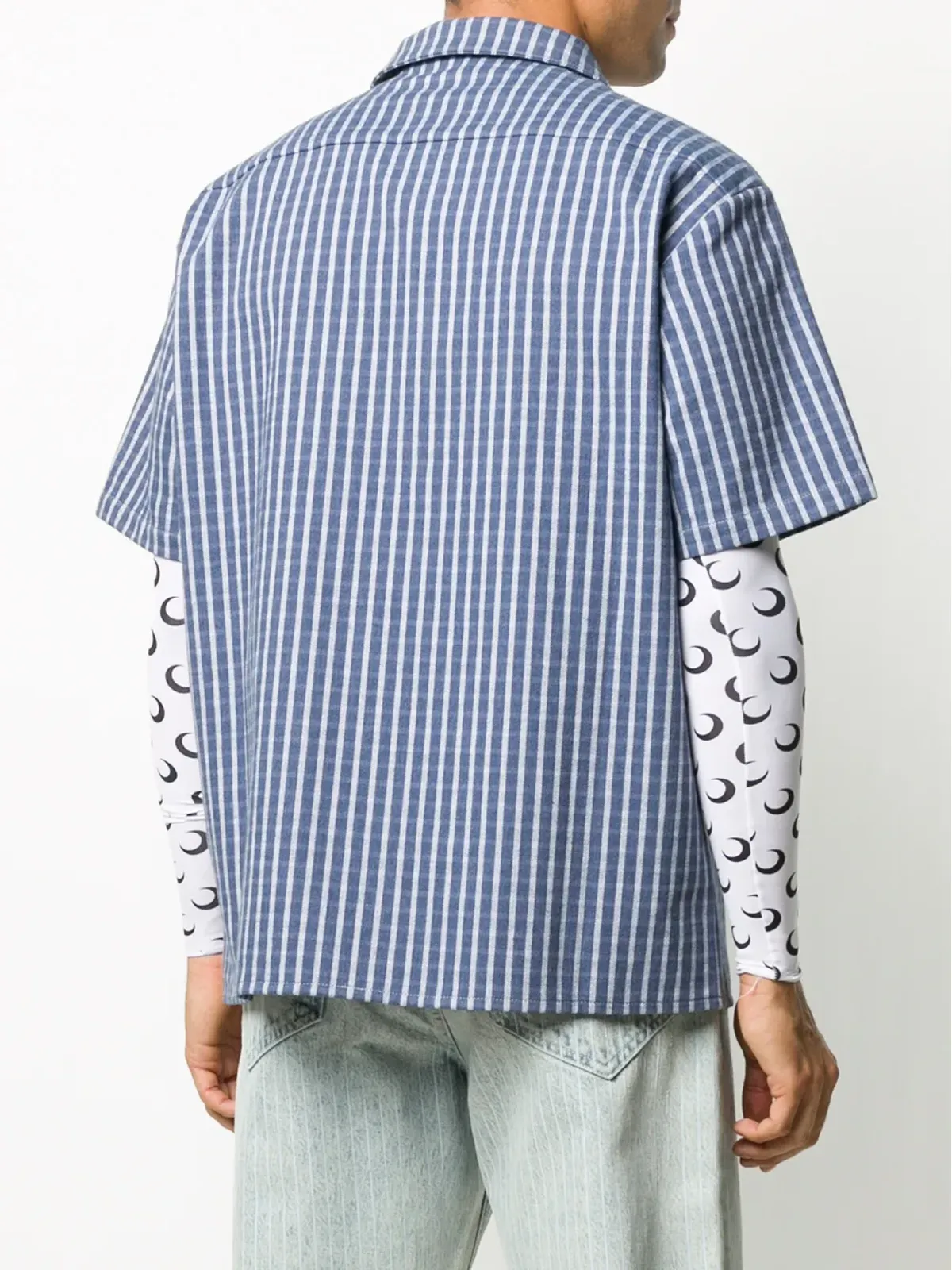 Off-White ストライプ柄 半袖シャツ - Blue - 画像4