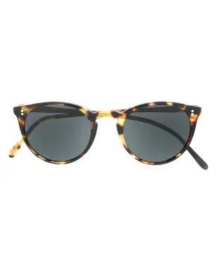 Oliver Peoples べっ甲調丸型サングラス - サムネイル1