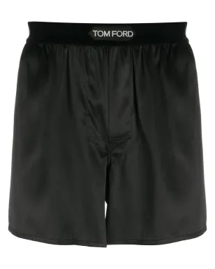 TOM FORD ロゴ入りウエストバンド シルクボクサー - サムネイル1