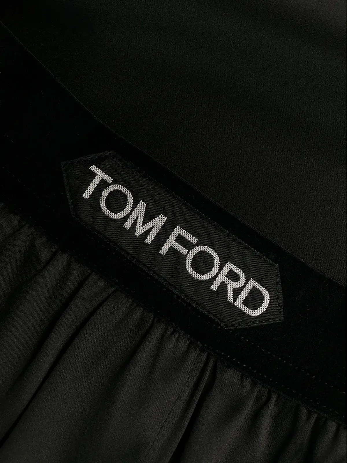 TOM FORD ロゴ入りウエストバンド シルクボクサー - 画像5