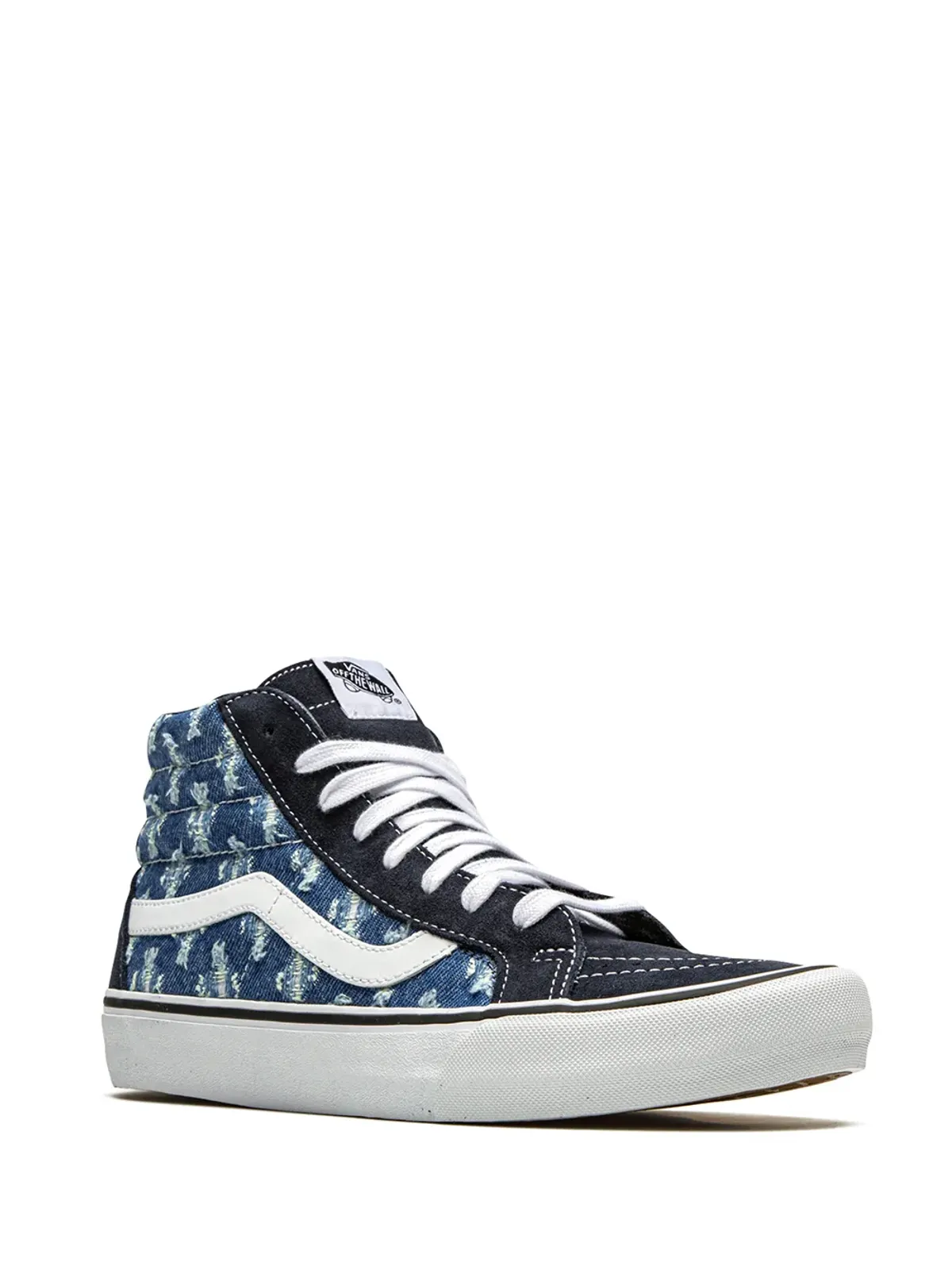 Vans x Supreme Sk8-Hi ホールパンチデニム ブルー スニーカー - 画像2