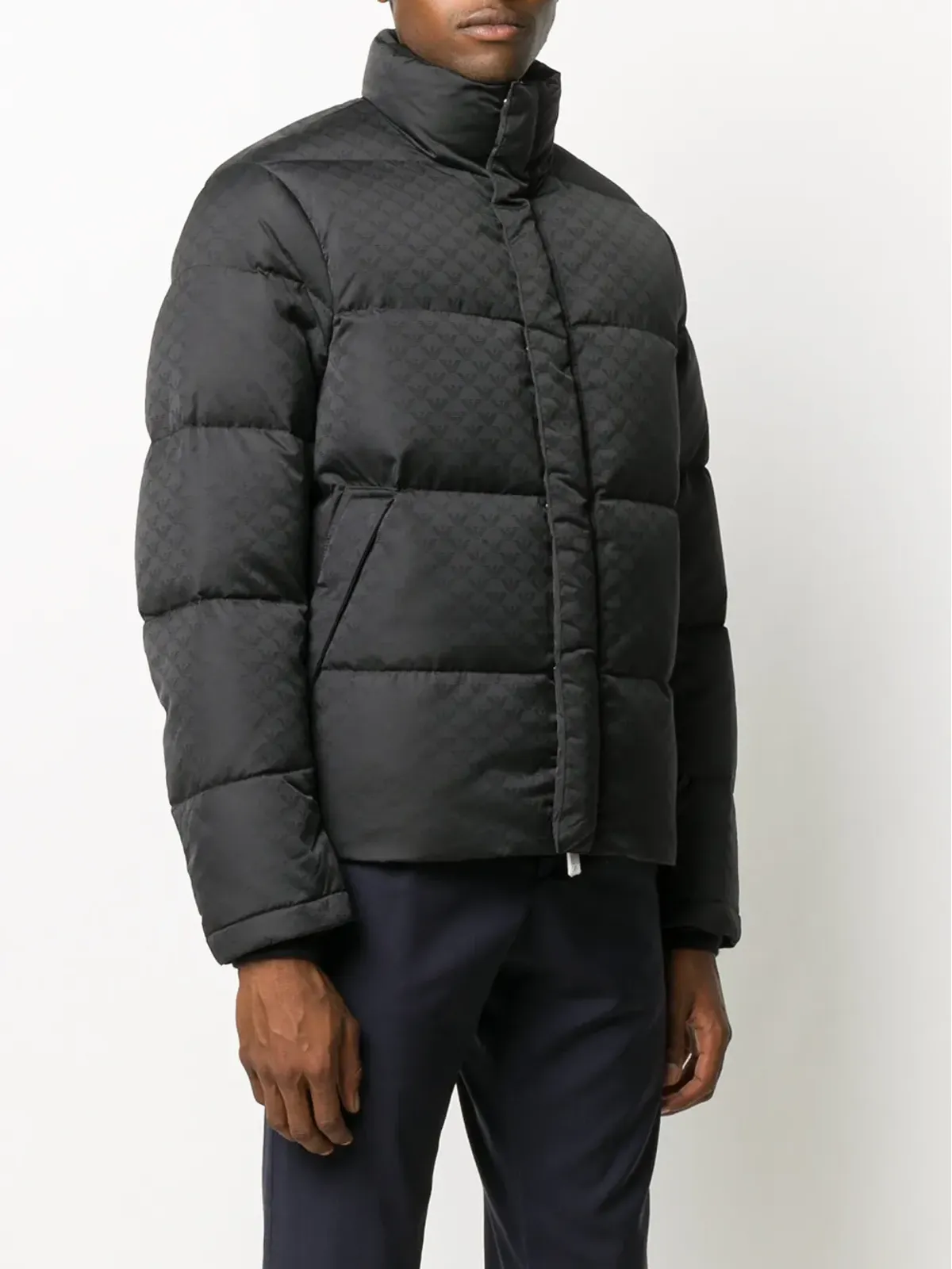 Emporio Armani ジャカード柄キルテッド ダウンジャケット - 画像3