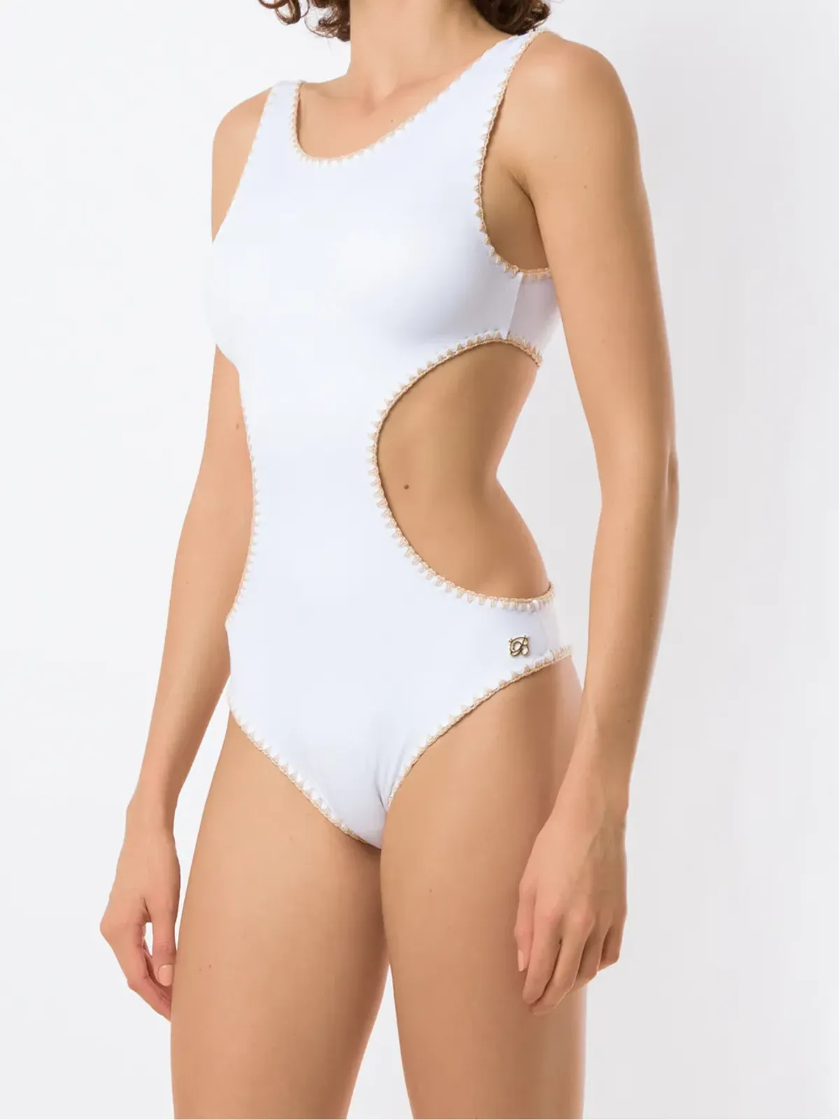 Brigitte クロシェ編みカットアウト ワンピース水着 - 画像3
