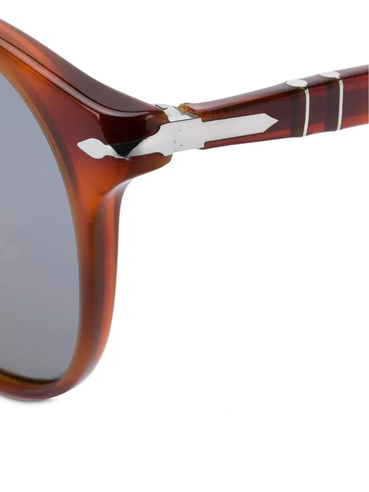 Persol ブルー・ティントの丸形サングラス - ブラウン - 画像3