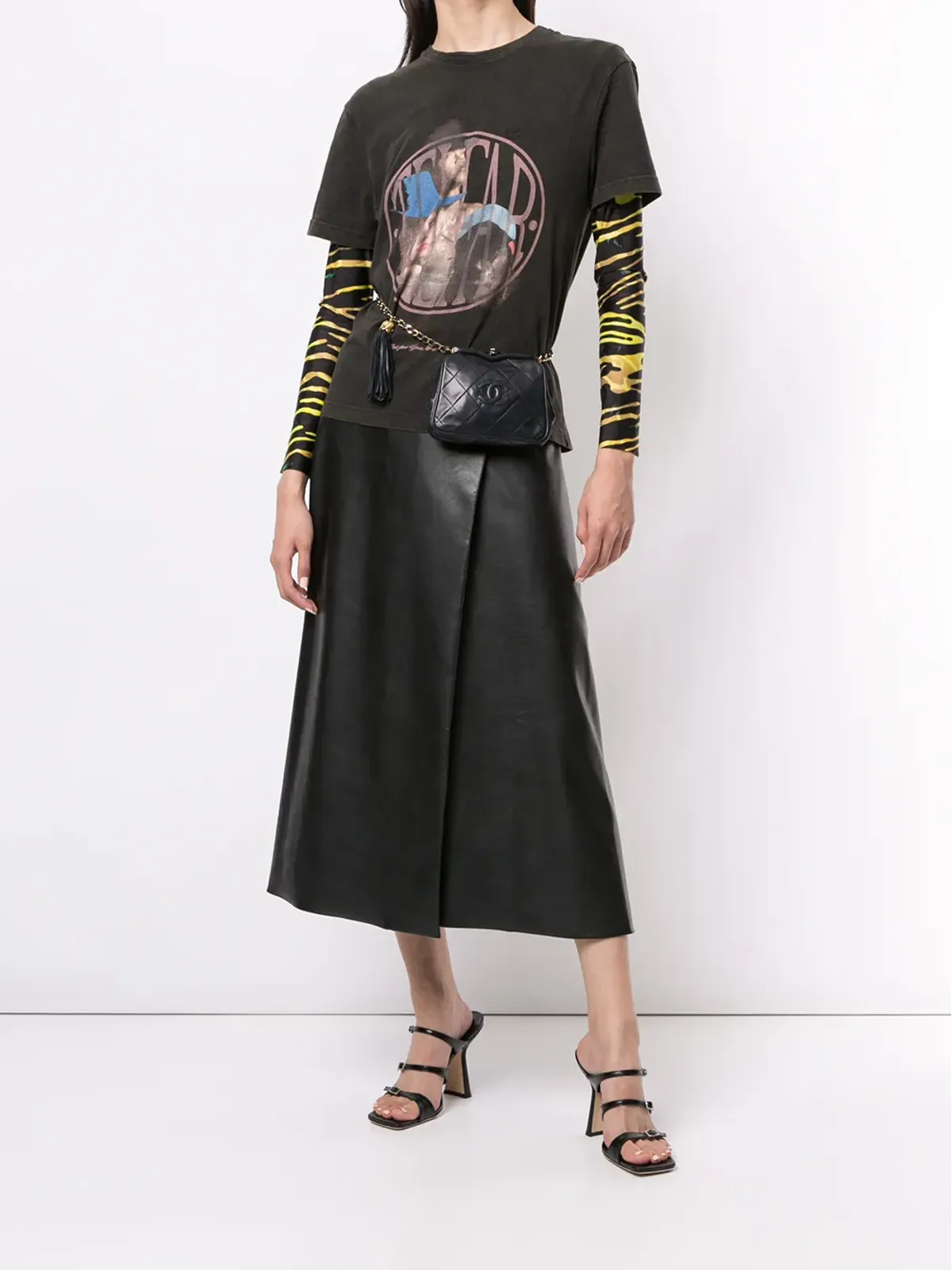 CHANEL Vintage 1990年製 キルテッド CC ベルトバッグ - 画像2