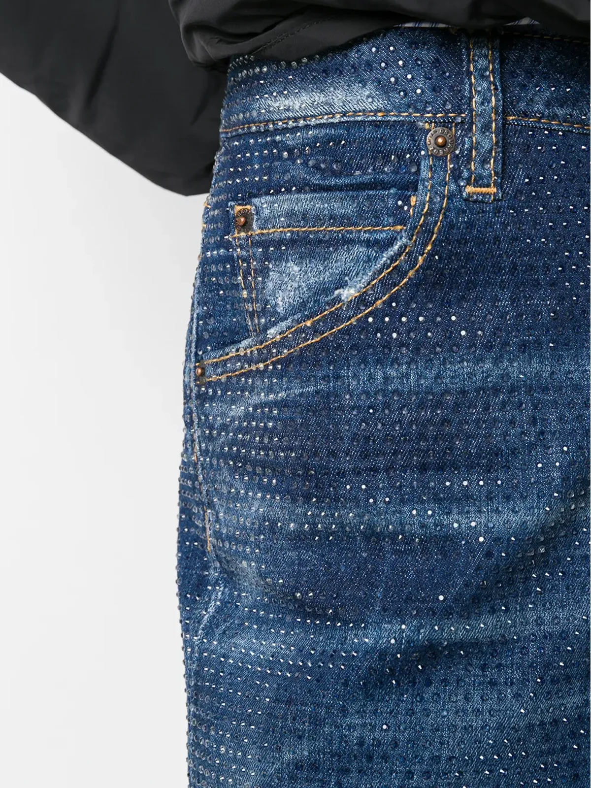DSQUARED2 スタッズ付きクロップドスキニーフィットジーンズ - 画像5
