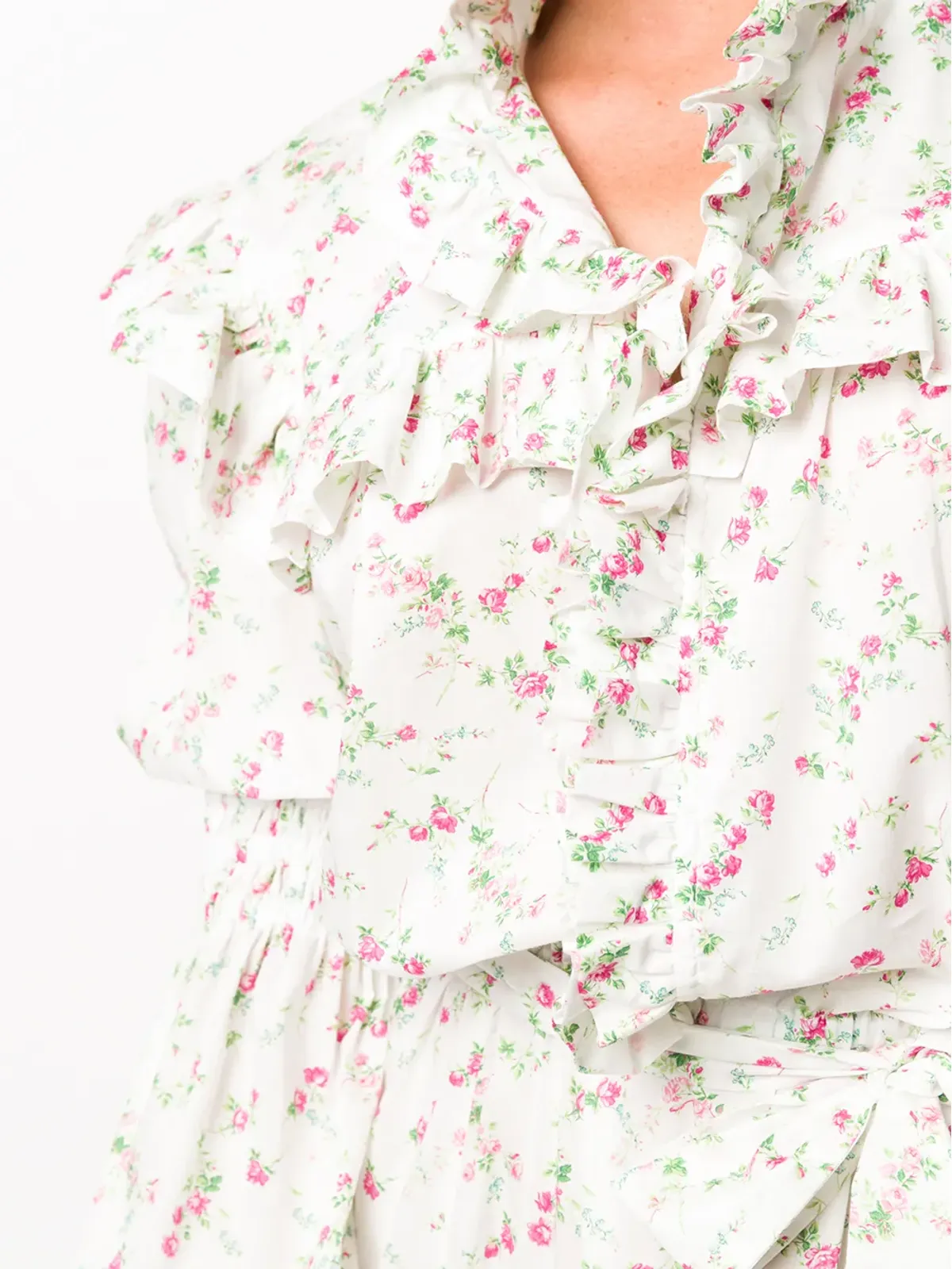 Philosophy Di Lorenzo Serafini 花柄フリル付きマキシドレス - 画像5