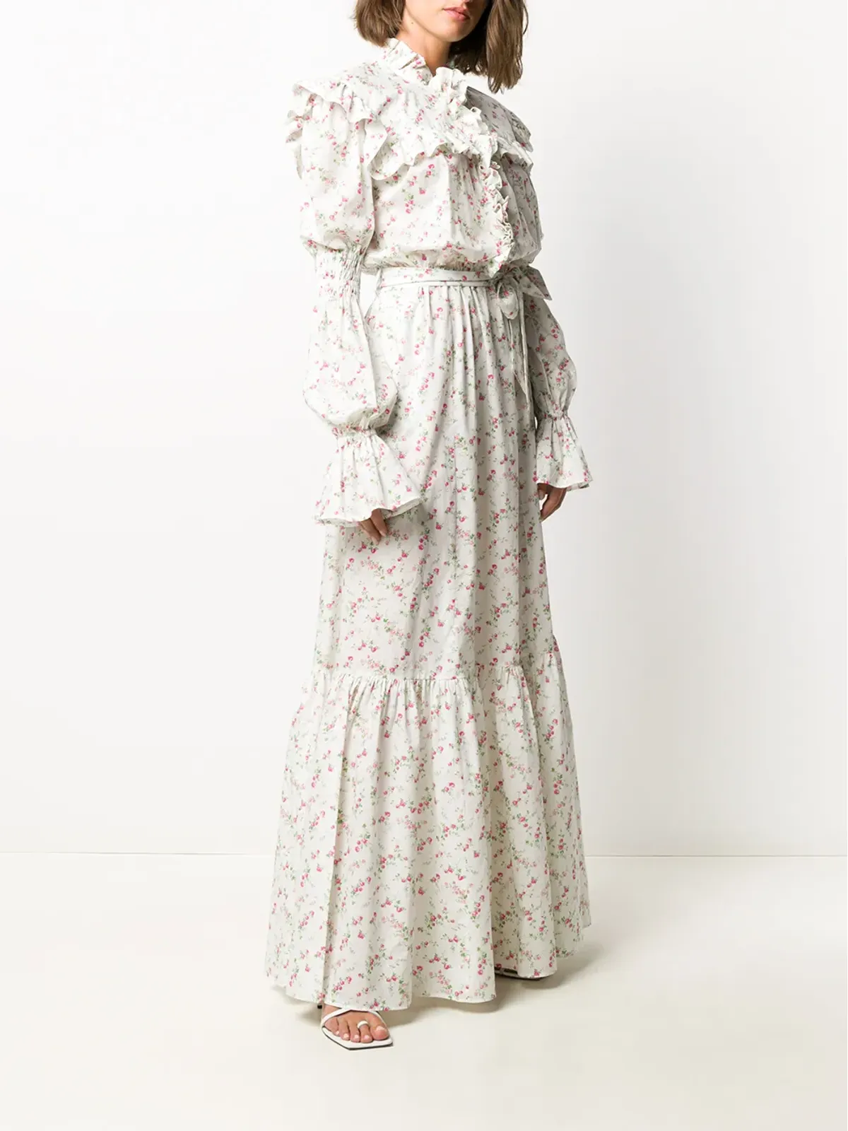 Philosophy Di Lorenzo Serafini 花柄フリル付きマキシドレス - 画像3