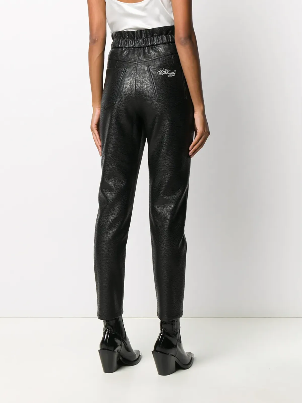 Philosophy Di Lorenzo Serafini フェイクレザー・スリムパンツ - ブラック - 画像4