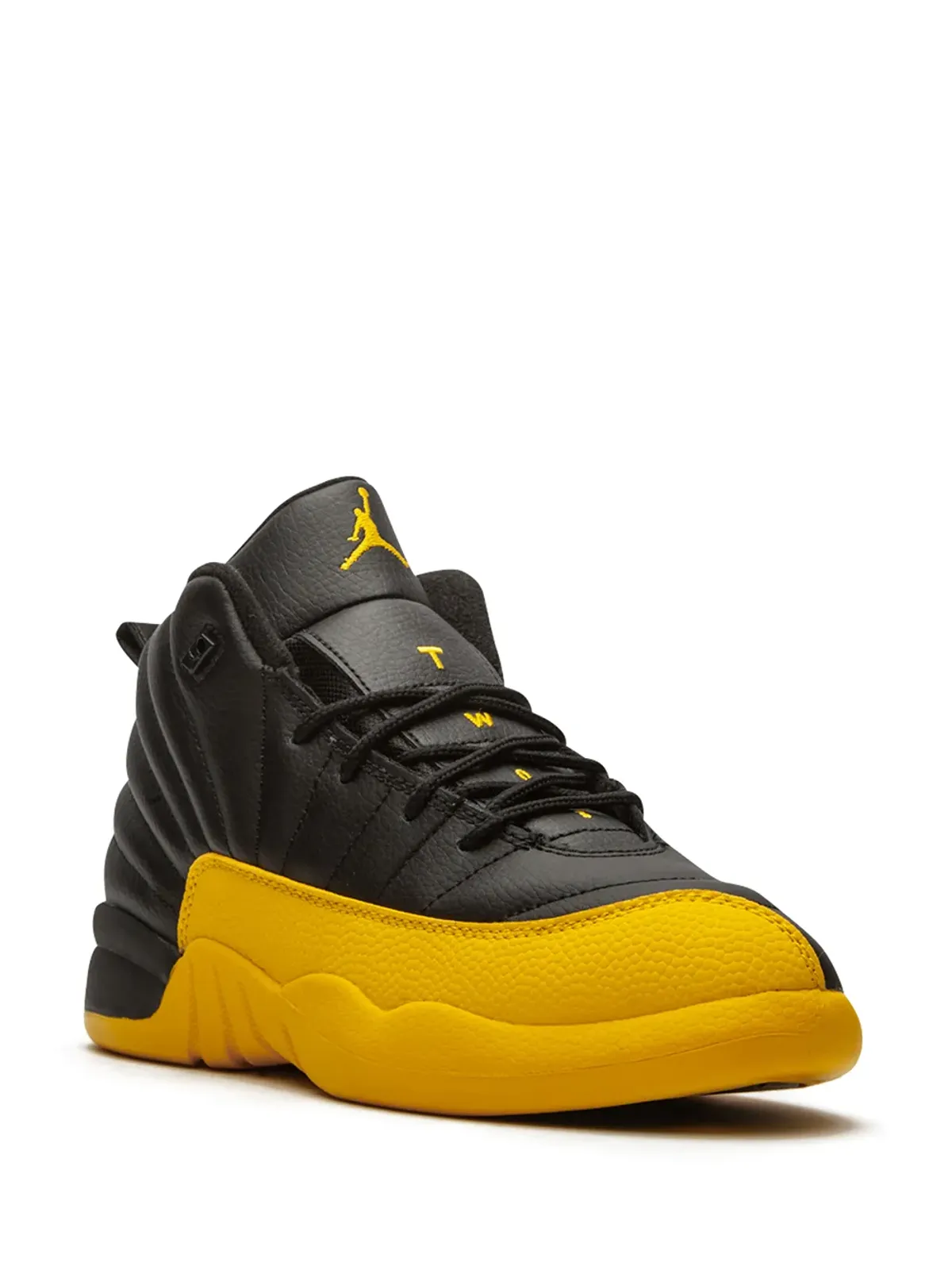 Jordan Kids エア ジョーダン 12 レトロ ユニバーシティゴールド スニーカー ブラック - 画像2