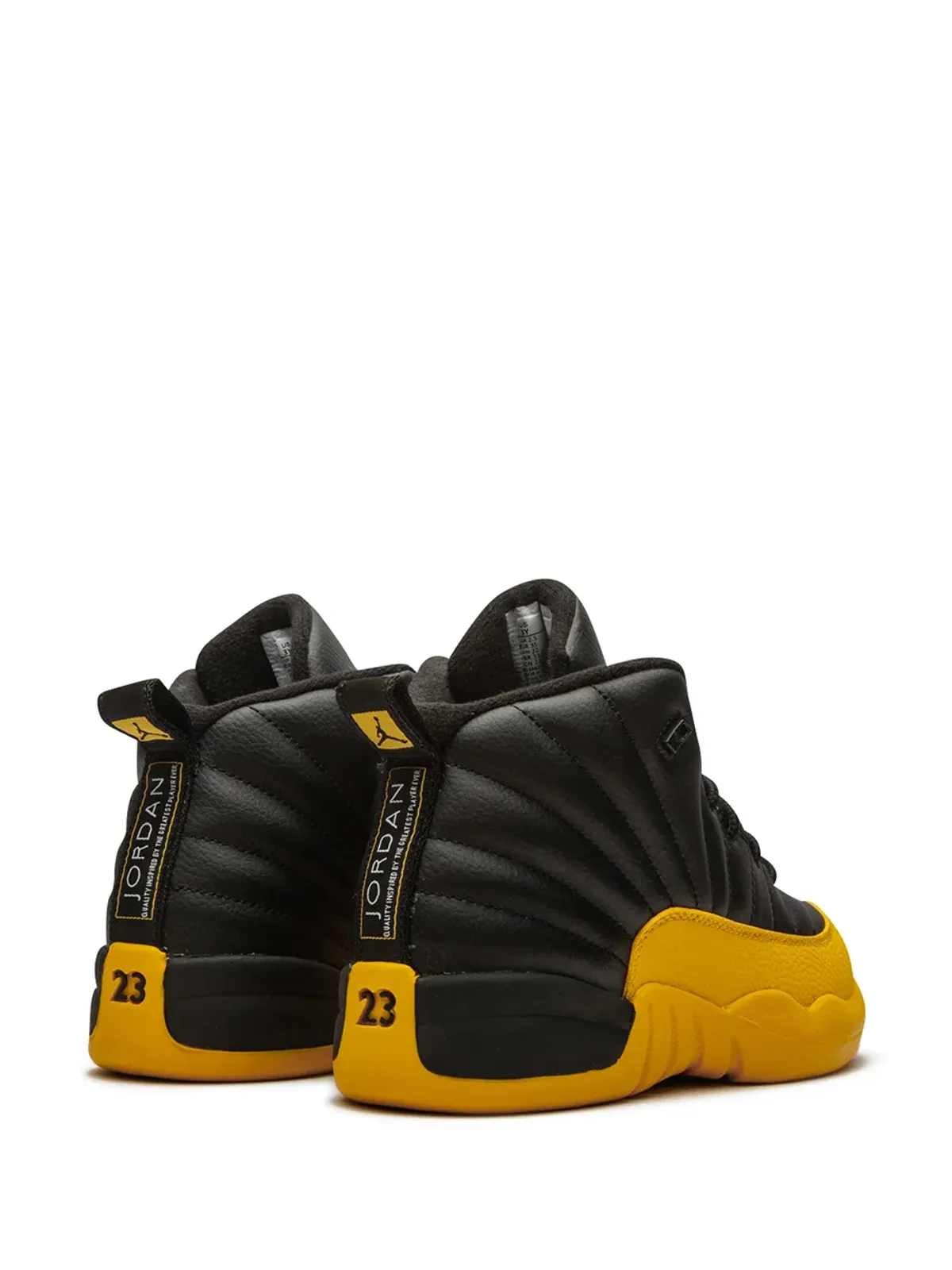 Jordan Kids エア ジョーダン 12 レトロ ユニバーシティゴールド スニーカー ブラック - 画像3