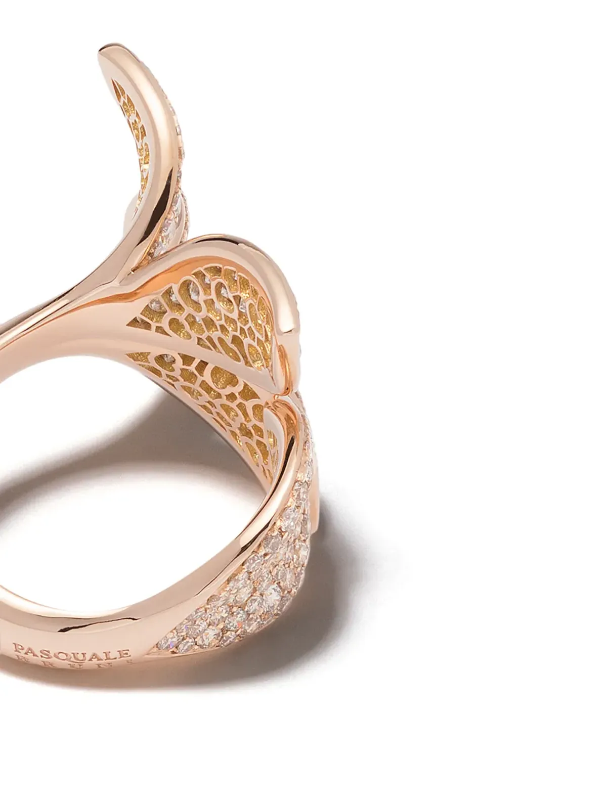 Pasquale Bruni 18K ローズゴールド Giardini Segreti ダイヤモンド リング（ピンク） - 画像4