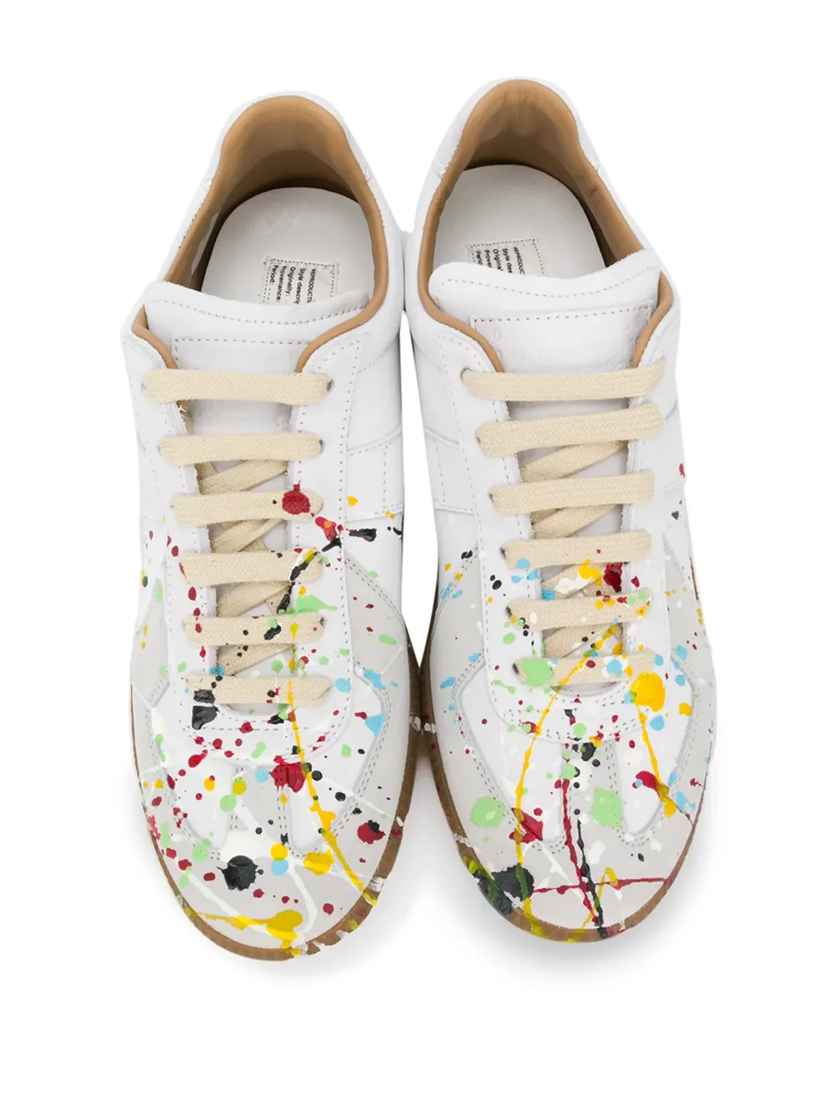 Maison Margiela レプリカ ペイントスプラッター スニーカー - White - 画像4