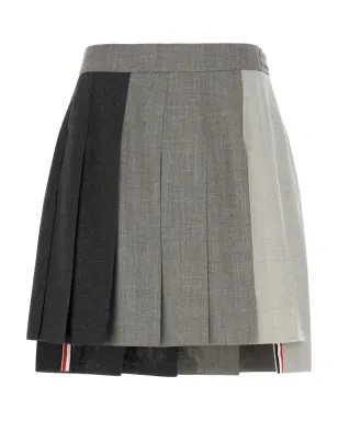 Thom Browne ドロップドバックプリーツミニスカート - グレー - サムネイル1