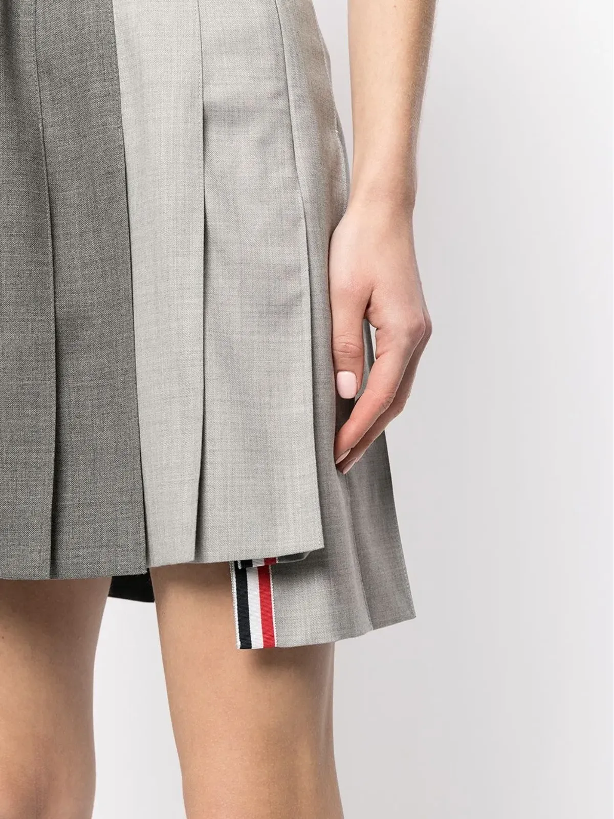 Thom Browne ドロップドバックプリーツミニスカート - グレー - 画像5