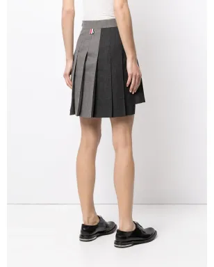 Thom Browne ドロップドバックプリーツミニスカート - グレー - サムネイル4