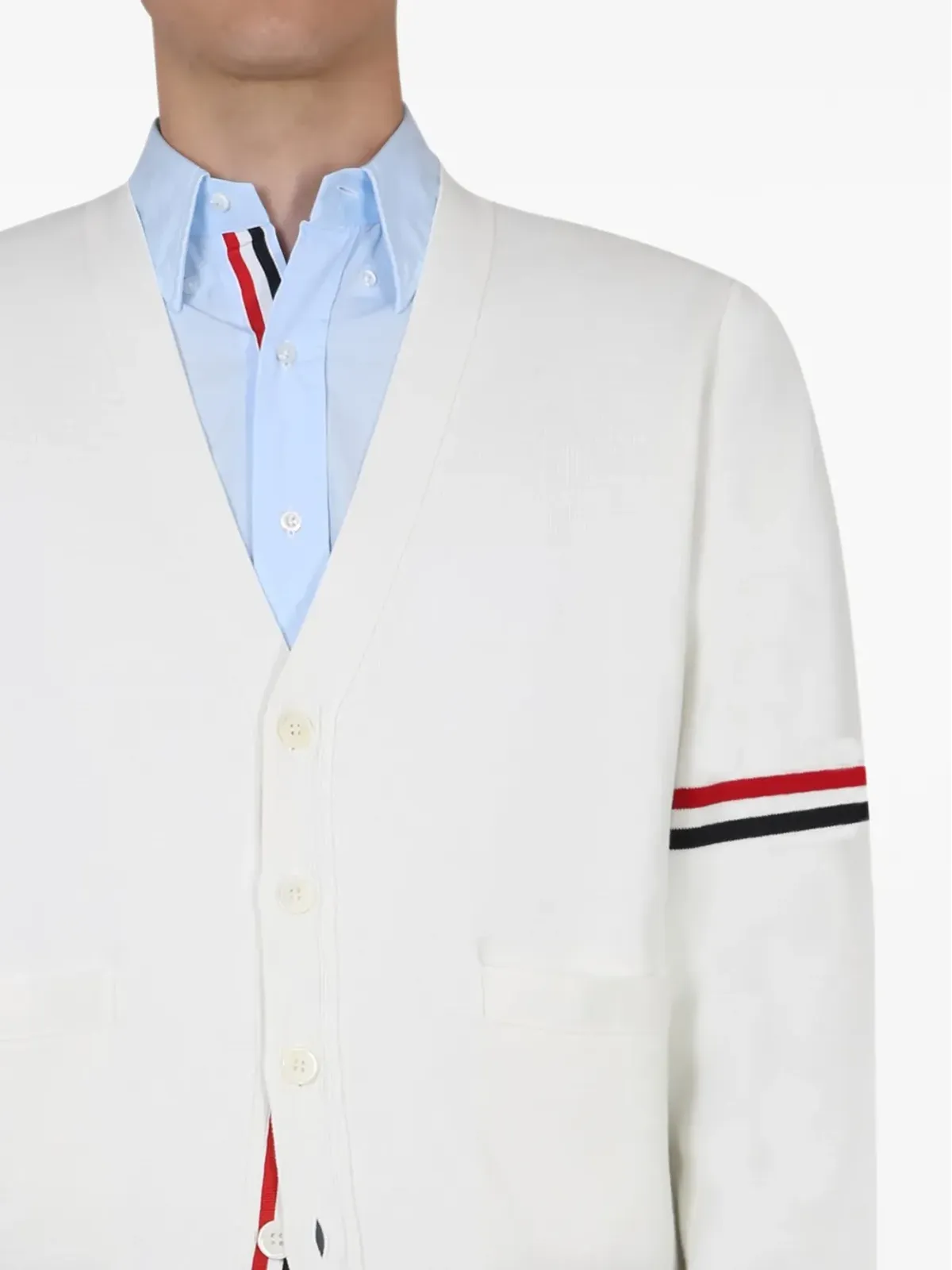 Thom Browne トリコロール4バー カーディガン - 画像2