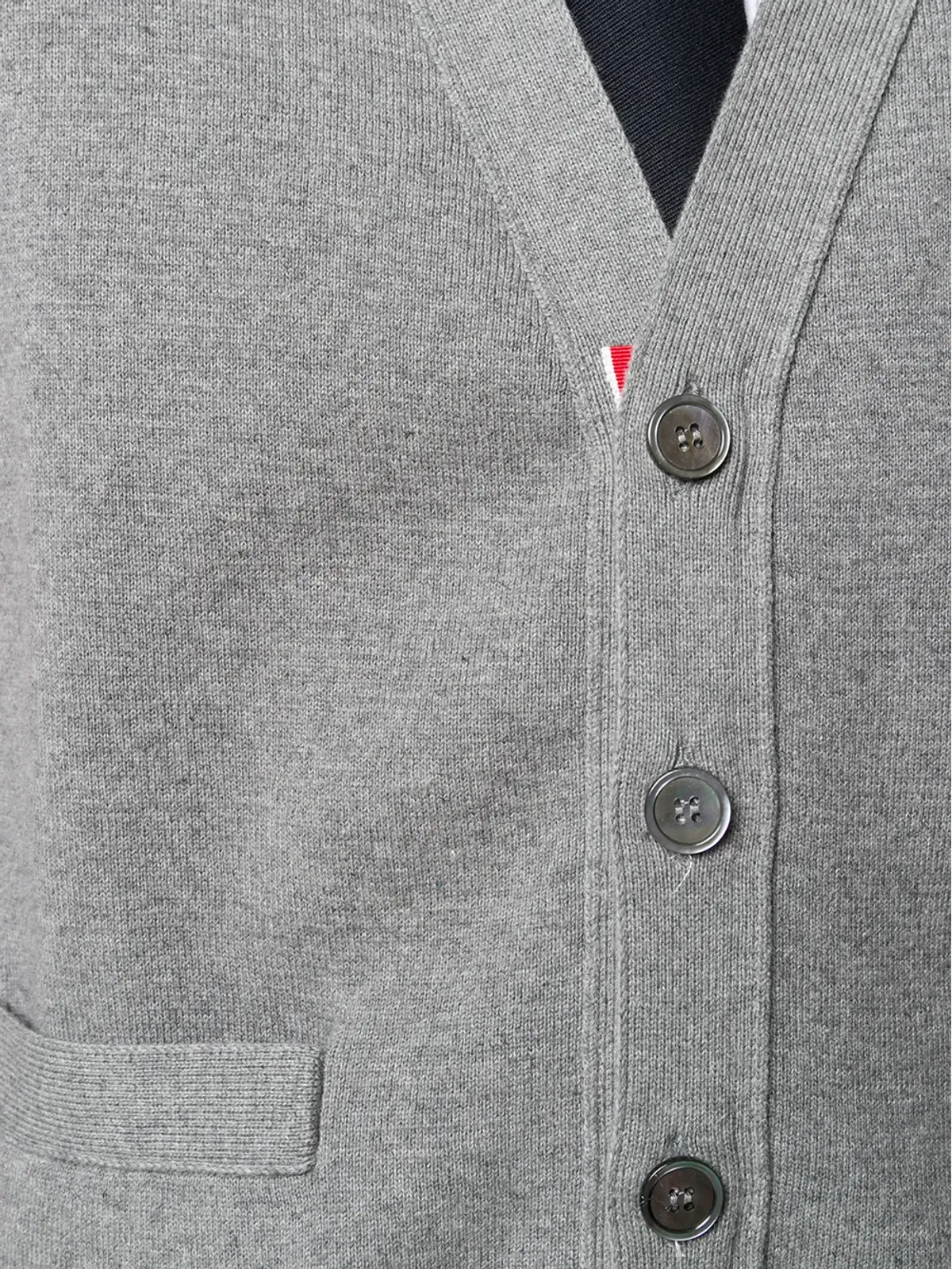 Thom Browne ミラノステッチストライプアームバンドカーディガン - グレー - 画像5