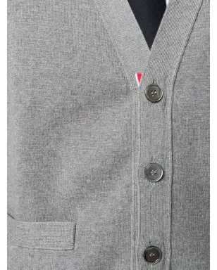 Thom Browne ミラノステッチストライプアームバンドカーディガン - グレー - サムネイル5