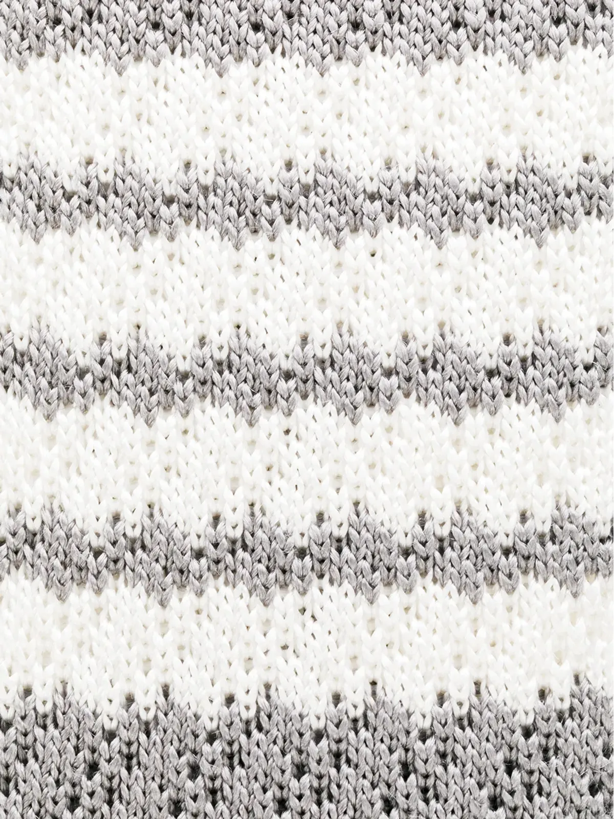 Thom Browne 4バー編みシルクタイ（グレー） - 画像2