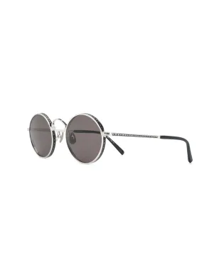 Matsuda round-frame logo sunglasses - Silver - サムネイル2