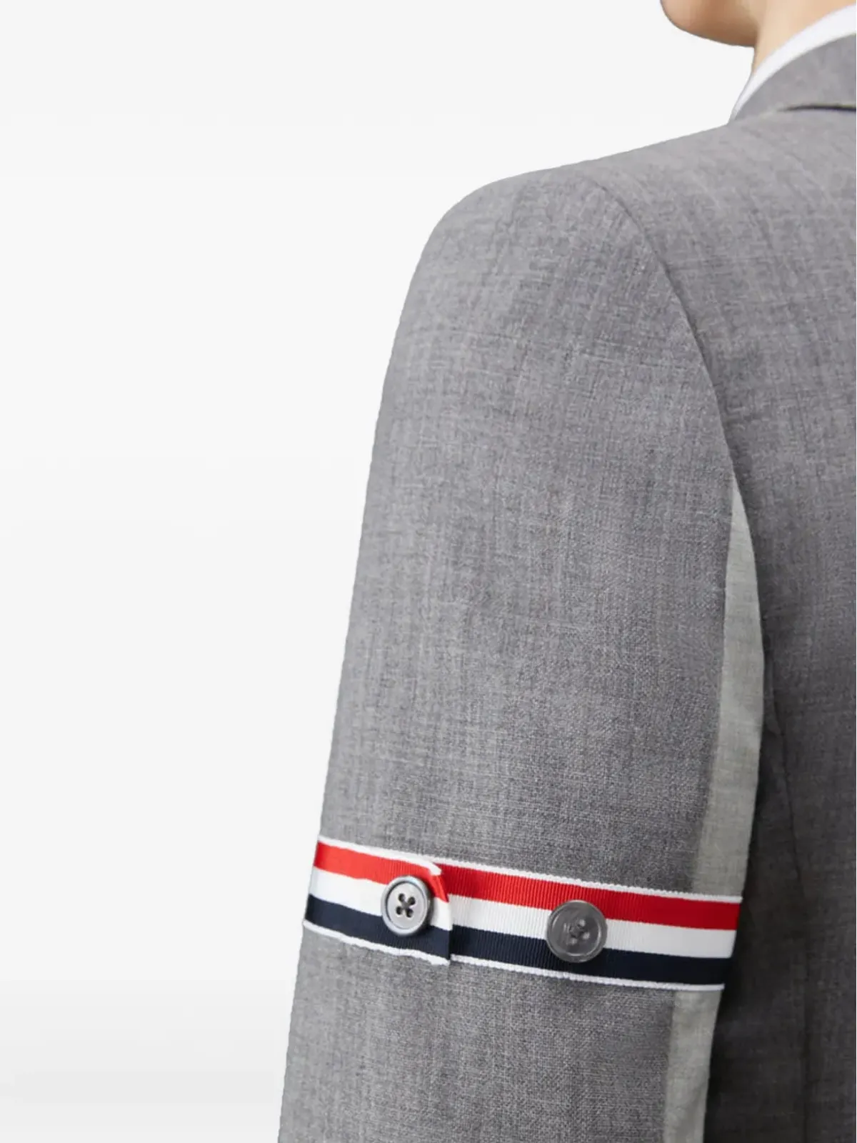 Thom Browne Fun-Mix 2ply fresco panelled blazer - Grey - 画像5