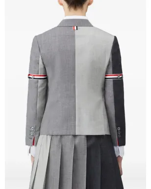 Thom Browne Fun-Mix 2ply fresco panelled blazer - Grey - サムネイル3