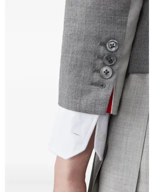 Thom Browne Fun-Mix 2ply fresco panelled blazer - Grey - サムネイル4