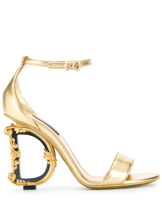 Dolce & Gabbana Dolce & Gabbana Keira nappa mordore heeled sandals - Goldの商品画像