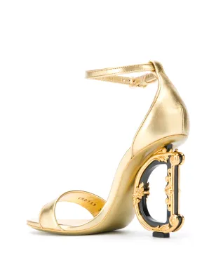 Dolce & Gabbana Keira nappa mordore heeled sandals - Gold - サムネイル3