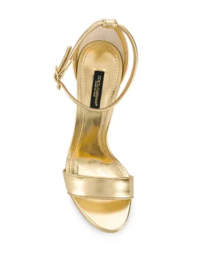 Dolce & Gabbana Keira nappa mordore heeled sandals - Gold - サムネイル4
