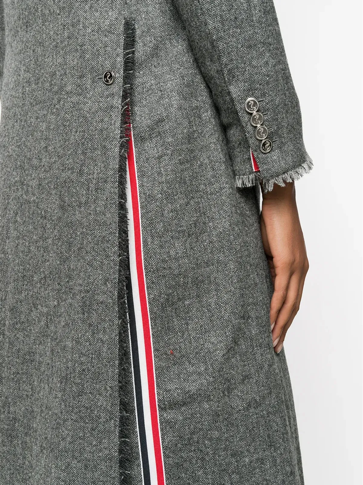 Thom Browne RWB-stripe coat - Grey - 画像5