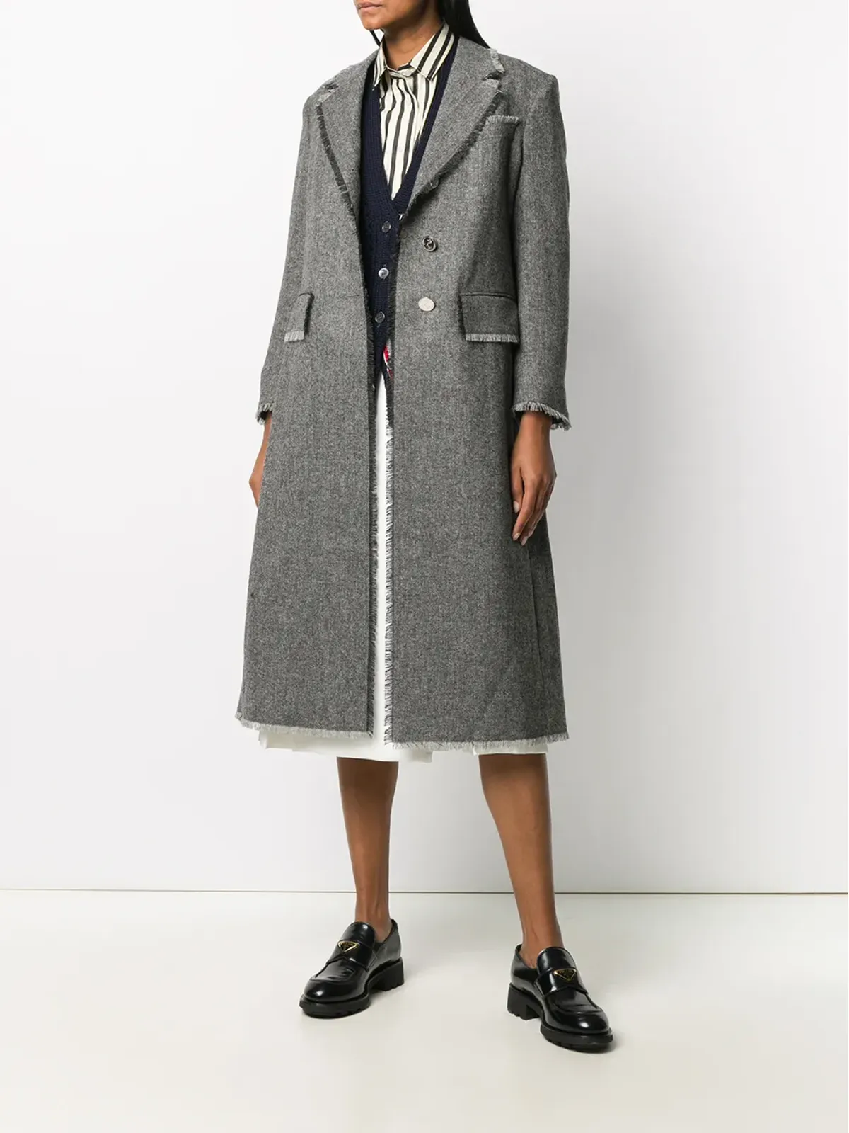 Thom Browne RWB-stripe coat - Grey - 画像2