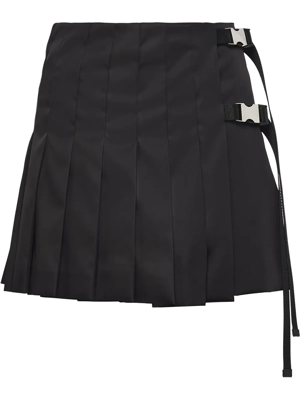 Prada バックル付きプリーツラップスカート - 画像1