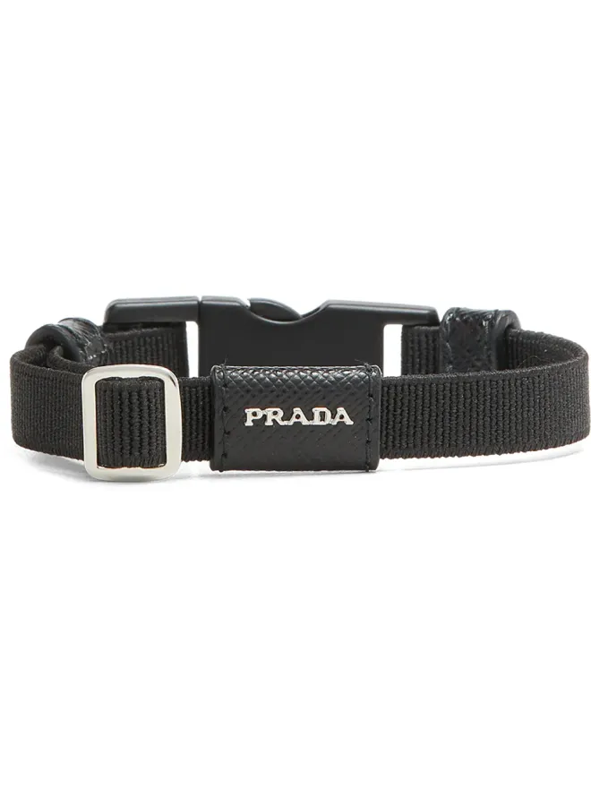 Prada Prada ロゴ入りバックルブレスレット（ブラック）の商品画像